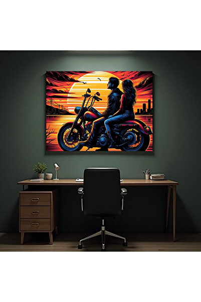 Printees Tablou - Apus în mare - Canvas pe șasiu