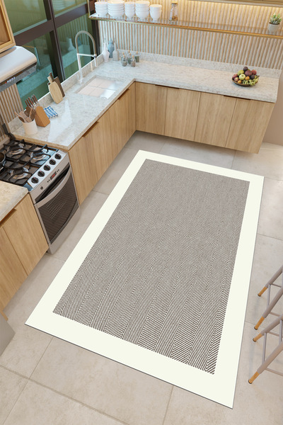 THEMODERNHANE Dijital Baskılı Yıkanabilir Kaymaz Tabanlı Dekoratif Salon Mutf...