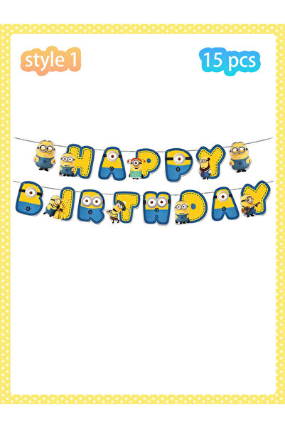 Miniso Other style1 13/15/16/44 PCS Minions birthday Party supplies, holiday ...