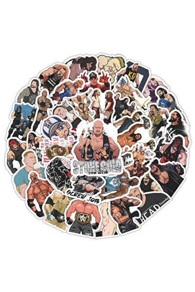 Choice 60 قطعة من ملصقات مصارعة كرتونية WWE، ملصقات جرافيتي يمكنك تركيبها بنف...