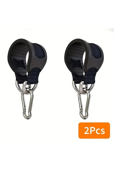 Choice حبل تعليق أسود متعدد الوظائف مضاد للانزلاق، قطعتان، طول كل منهما 10 بو...