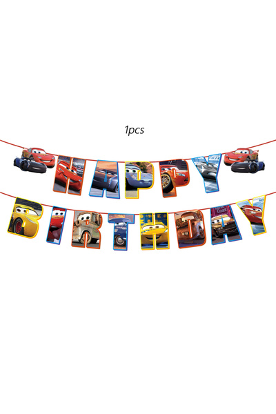 Miniso مجموعة من 6 قطع من لوازم حفلات ديزني ماكوين، لافتة عيد ميلاد، زينة حلز...