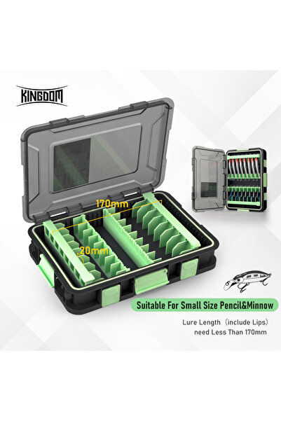 Kingdom صندوق تخزين طُعم أخضر مقاوم للماء، تصميم يمكنك تركيبه بنفسك، مقاوم لل...