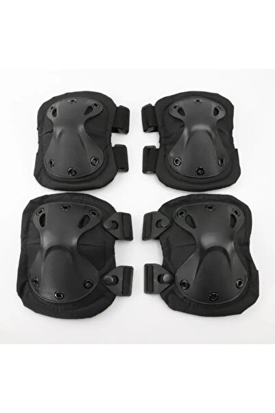 Choice1 طقم من 4 قطع من معدات الحماية التكتيكية الخارجية السوداء، يتضمن 4 قطع...