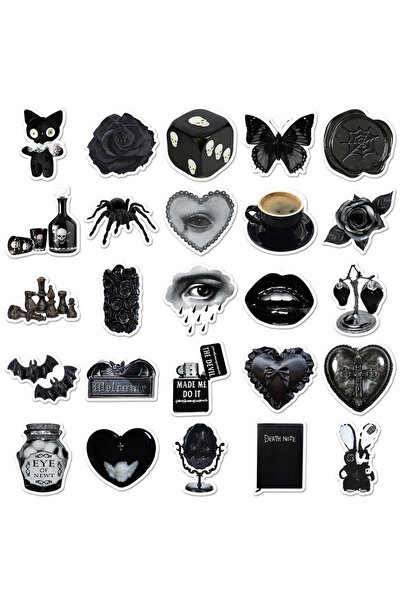 Choice ٥٠ قطعة من الملصقات المقاومة للماء، بتصميم قوطي داكن رائع وعصري ومرح و...