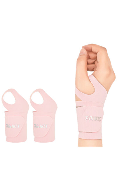 Aolikes L 2PCS Pink Ultra Thin and Soft Wrist Brace Wrist Wraps for Men and W...