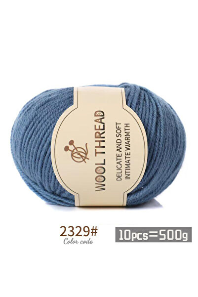 Choice 2329 سموغ بلو 500 غرام 290 خيوط صوف ألبكة ممشط متوسطة الخشونة، دافئة و...