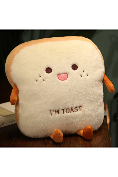 Choice وسادة خبز قطيفة من دايمينغ، 35 سم، ناعمة، على شكل خبز محمص، دمية طعام،...