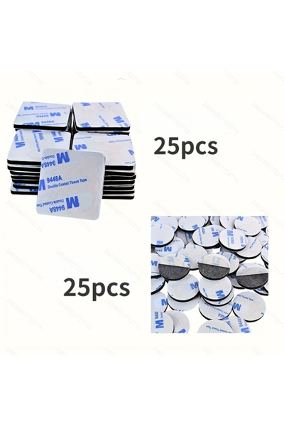 Choice 25 قطعة دائرية و25 قطعة مربعة، 50 قطعة من شريط لاصق قوي مزدوج الجوانب ...