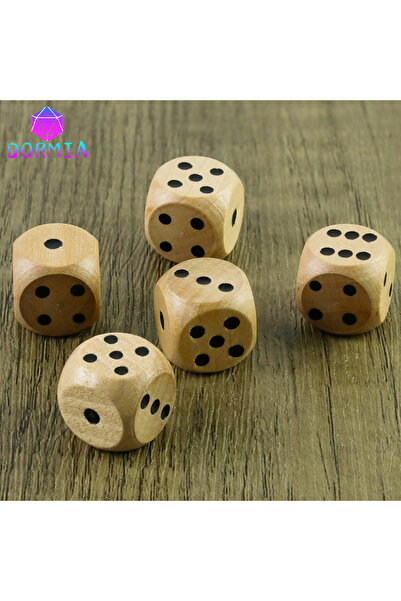 choice2 مجموعة نرد خشبية سداسية الأوجه (D6) وعشرية الأوجه (D10) ذات زوايا مست...