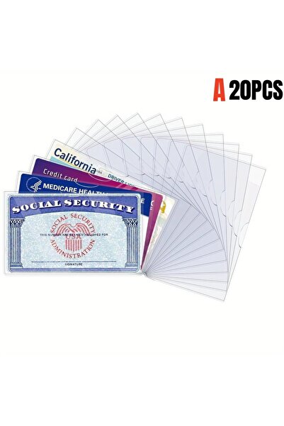 Choice3 A Horizontal 20pcs 5/10/20Pcs Waterproof PVC Card Protector Sleeves S...