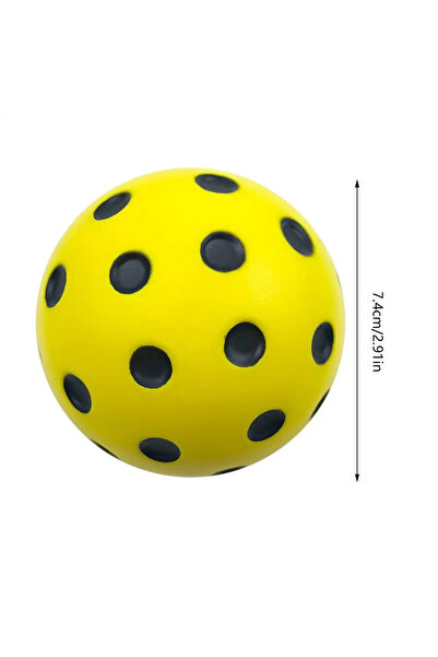 Choice كرة بيكلبول صفراء صامتة مصنوعة من إسفنج البولي يوريثان، كرة ناعمة للتد...
