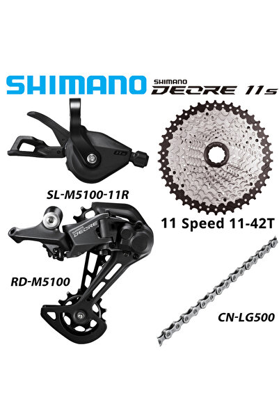 Choice مجموعة تروس شيمانو ديور M5100 1X11 سرعة 11-42T N، ذراع تغيير السرعات R...