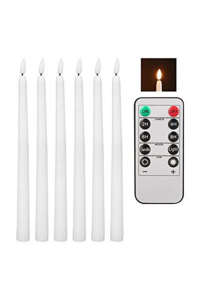 Choice 6 قطع شموع LED بيضاء بدون لهب مع جهاز تحكم عن بعد، شموع إلكترونية وامض...