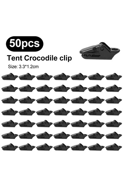 Choice 50pcs Sturdy Camping Tent Clips (10/20/50pcs): Anti-Wind Crocodile Cla...