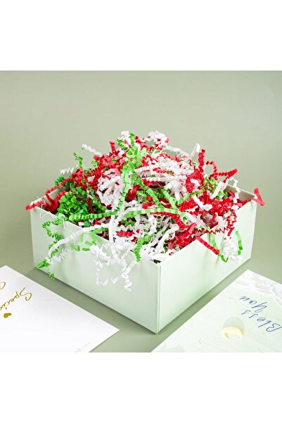 Choice 100g 100g Festive Crinkle Cut Paper Shred - Perfect for Gift Wrapping,...