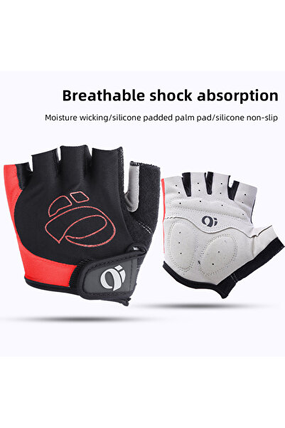 Choice قفازات ركوب الدراجات الحمراء مقاس L، مانعة للانزلاق، ماصة للصدمات، جيد...