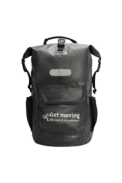 Choice حقيبة ظهر سوداء مقاومة للماء سعة 25 لترًا، حقيبة ظهر للسباحة، حقيبة عا...