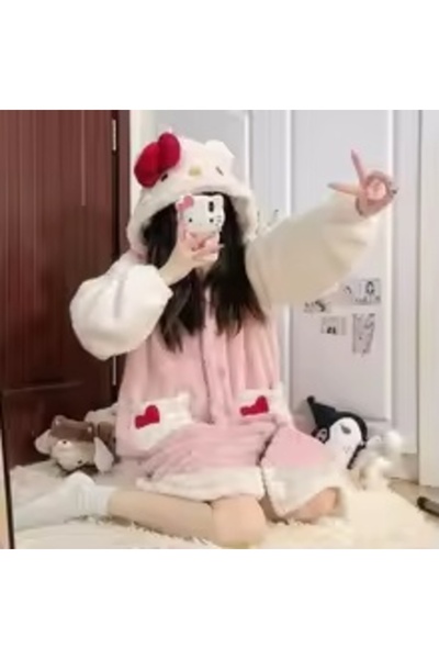 Choice S 75-90KG Only a nightgown 2025 Hello Kitty Pajamas Women'S Autumn And...