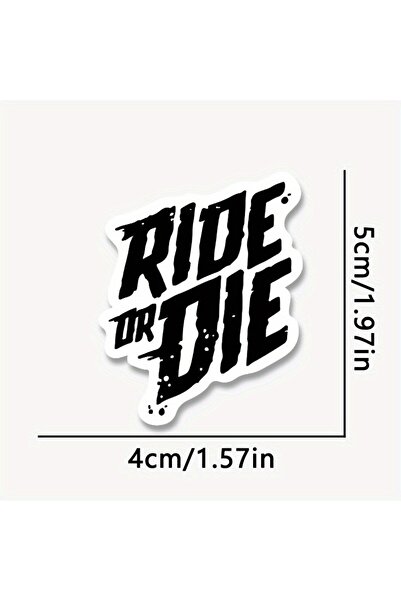 Choice ملصقان للدراجات الهوائية "اركب أو مت" - ملصق مقاوم للماء وواقي من الشم...