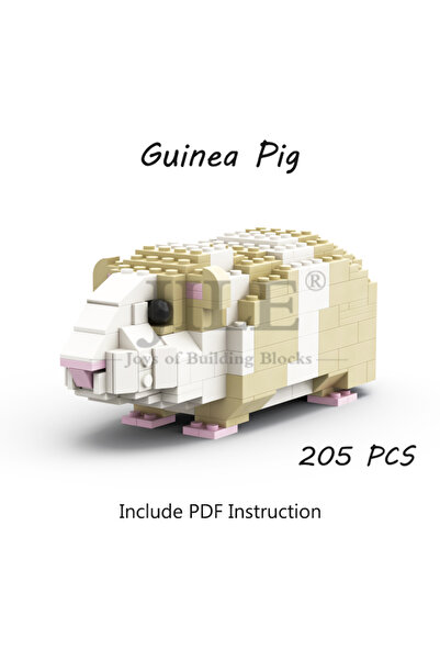 Choice مجموعة مكعبات بناء على شكل خنزير غينيا (205 قطعة) - نموذج خنزير غينيا،...