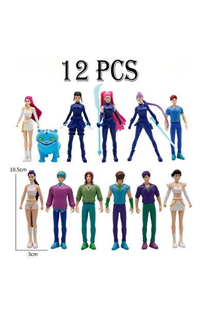 BANDAI 12 قطعة مع 18 قطعة/مجموعة من ألعاب شخصيات صائدي الشياطين: ديربيز، تايج...