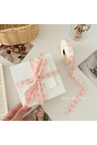 Choice 1pc Pink 10 Yards Hand-woven love ribbon diy Bow hair accessories Clot...