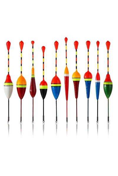 Choice عوامات صيد بيضاء، 10 عوامات بيضاوية الشكل من الفوم الصلب لصيد سمك السل...