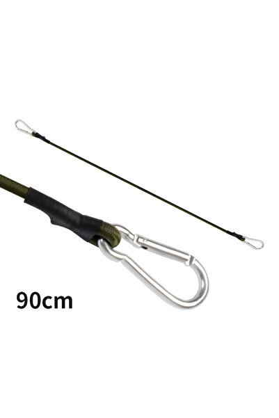 Choice حبل بنجي كارابين بطول 90 سم، قطعة واحدة، مزود بخطافات معدنية، متوفر بأ...