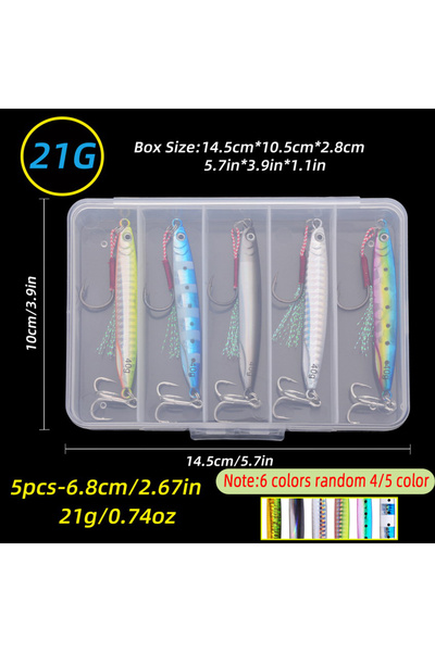 Choice مجموعة طعوم صيد معدنية من Aorace، 5 قطع، وزن 21 غرام، 30 غرام، 40 غرام...