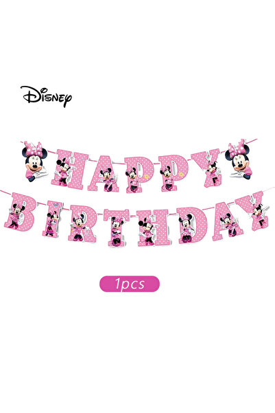 Miniso مجموعة من 6 قطع من لوازم حفلات ديزني ميني، لافتة عيد ميلاد، زينة حلزون...