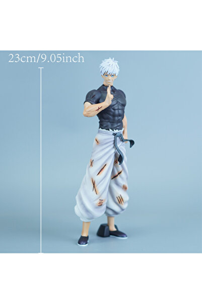 BANDAI تمثال أنمي أسود اللون، 23 سم (9.05 بوصة)، لشخصية غوجو ساتورو، مصنوع من...