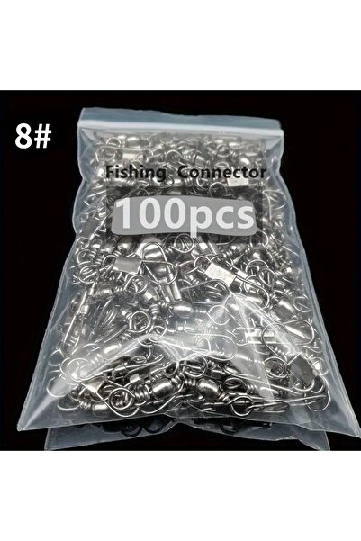 choice2 8 JSFUN 5 Size 100pcs/Pack Swivels Fishing Connector Pin Bearing Roll...