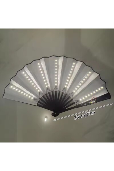 Choice white Glow Folding Led Fan Led Glasses Dancing Light Fan Night Show Ha...