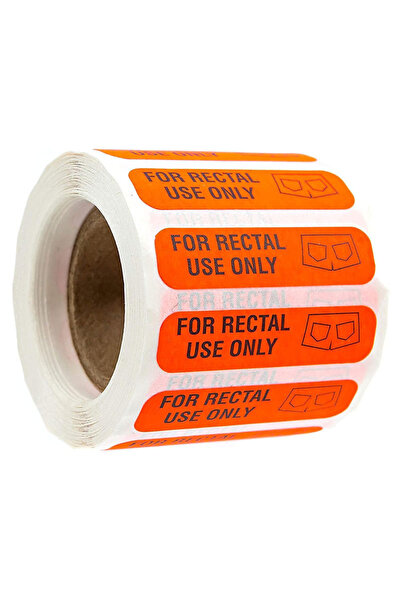 Choice 01145 Orange“Only for Direct Intestine Use” 500Pcs 0.39*1.5in Waterpro...