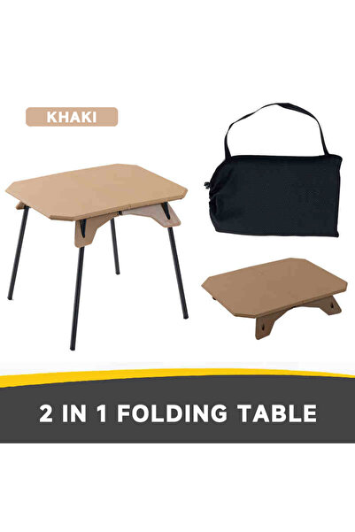 Choice Khaki WESTTUNE Outdoor Camping Table Ultralight Dual Purpose Table Por...