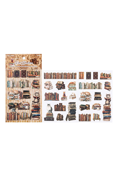 Choice4 B 2sheets Book Gallery Series Retro 3D Relief Die Cutting Stickers Cr...