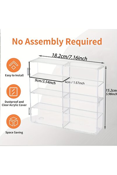 Choice Transparent 8-grid 1pc Hot Wheels Toy Car Display Stand, Compartmental...
