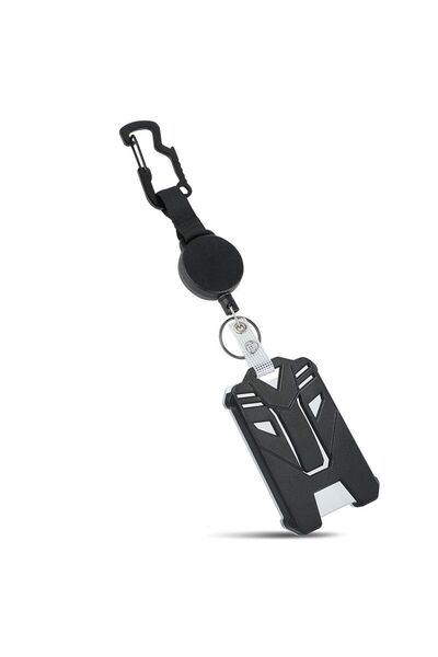 Choice حاملان للبطاقات قابلان للسحب وسلسلة مفاتيح متينة للبطاقات مع مشبك حزام...