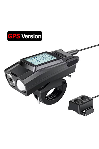 Choice GPS Version GPS Bike Light Lamp Bicycle Computer 4 Mode Horn Flashligh...