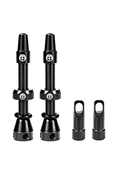 Choice صمام دراجة OFFBONDAGE أسود - 45 مم، عبوة من قطعتين، صمام أمامي بدون أن...