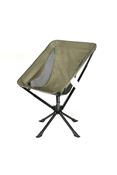 Choice كرسي تخييم دوار خارجي محمول باللون الأخضر، سهل التركيب في خمس ثوانٍ، خ...