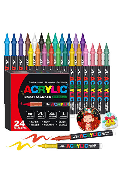 Choice مجموعة أقلام تلوين أكريليك فاخرة بـ ٢٤ لونًا، متوفرة الآن بسعر مميز. ت...