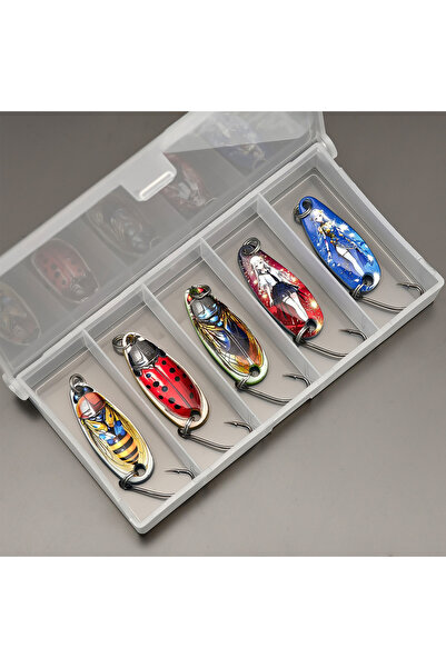 Choice FCP-771 ANFS 5pcs Spoon Fishing Lures -Metal Hard Baits Artificial Bai...