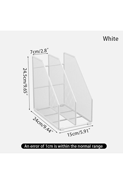 Choice 2-Section-White Desktop file rack, office workstation storage rack, de...