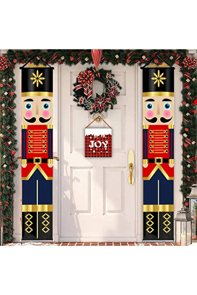 Choice زينة عيد الميلاد على شكل كسارة البندق - لافتة ترحيبية للشرفة أو الباب ...