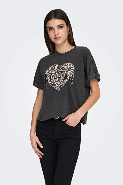 ONLY ONLLUCY LIFE Tricou cu mânecă scurtă pentru femei cu imprimeu leopard