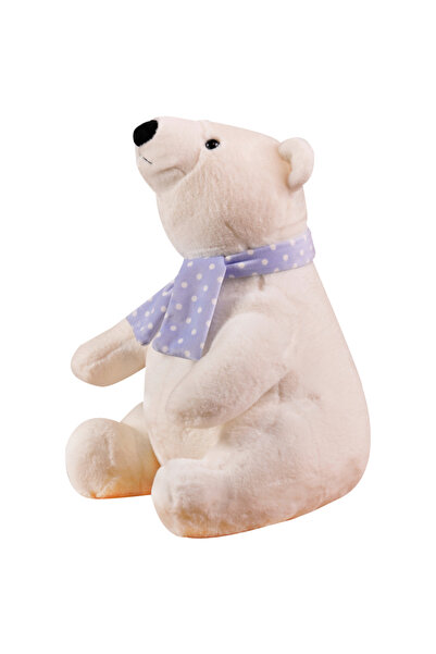 Choice دمى دببة قطبية بيضاء ناعمة وجميلة، متوفرة بأحجام 25/30/40 سم، مع وشاح.