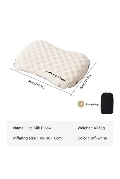 Choice وسادة تخييم قابلة للنفخ من ويست تييون، لون أبيض كريمي، محمولة، قابلة ل...