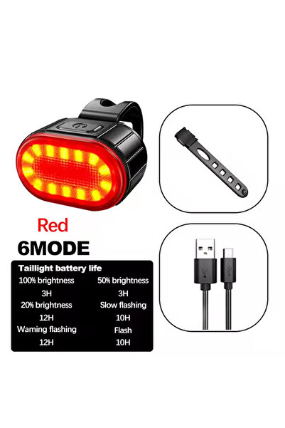 Choice Taillight Cycling Bicycle Front Rear Light Set Bike USB Charge Headlig...